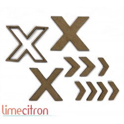 Chipboard - The Xs and chevrons